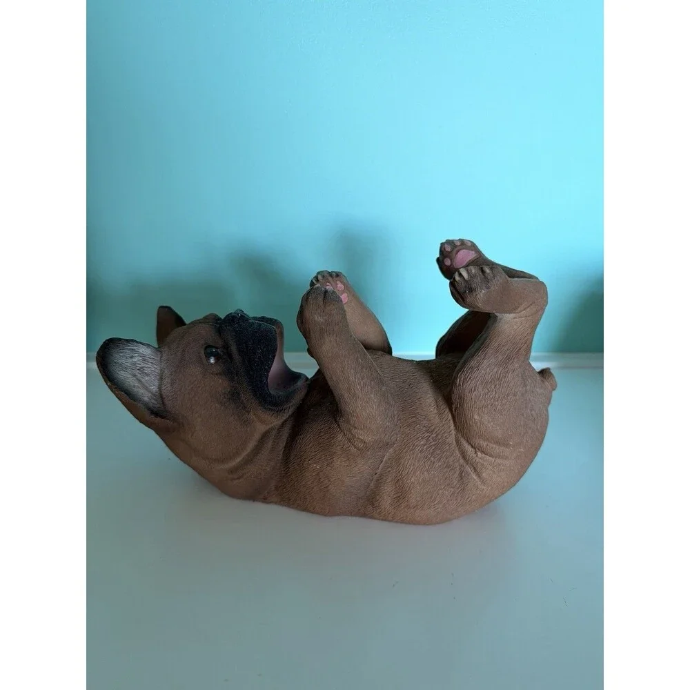 French Bulldog Frenchie Dog Puppy Wine Bottle Holder Statue 10